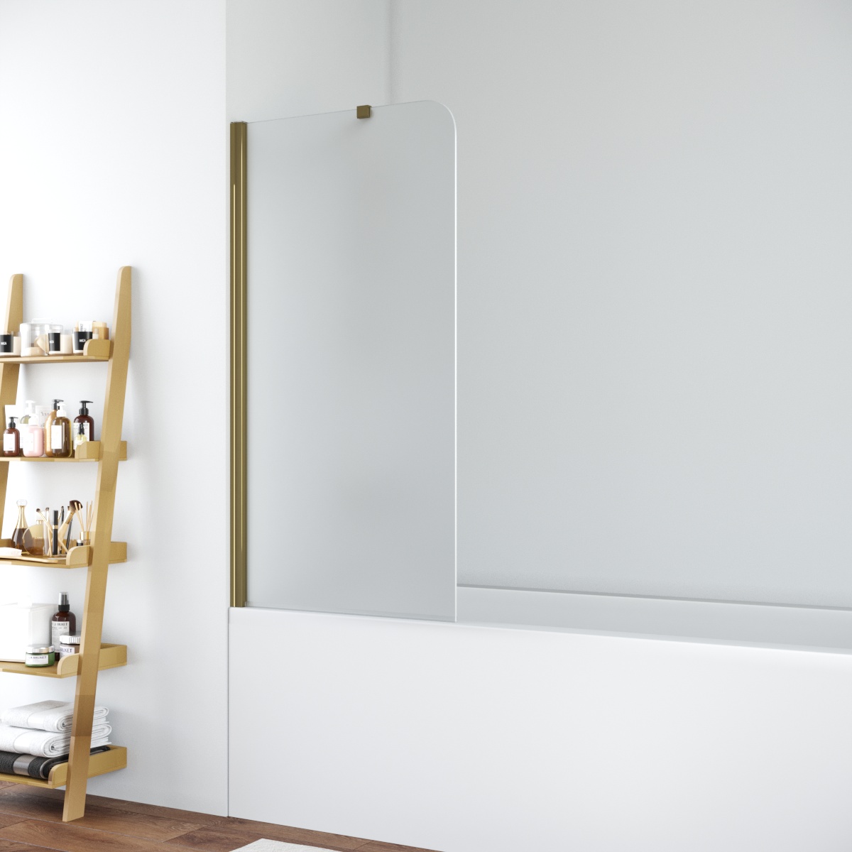 Шторка на ванну Vegas Glass EV NOVO ST 76 05 10 R, профиль бронза, стекло сатин