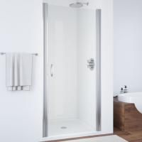 Душевая дверь в нишу Vegas Glass EP 65 08 01 профиль глянцевый хром, стекло прозрачное