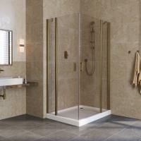 Душевой уголок Vegas Glass EFA-F LUX 110*90 05 05 R профиль бронза, стекло бронза