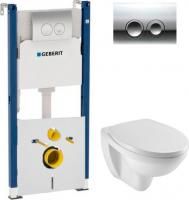 Инсталляция Geberit Duofix Delta 458.124.21.1 3 в 1 с кнопкой + унитаз подвесной Jacob Delafon Patio E4187 + сиденье Patio E70021 с + шумоизоляция