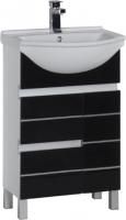 Тумба с раковиной Aquanet Доминика 55 черная