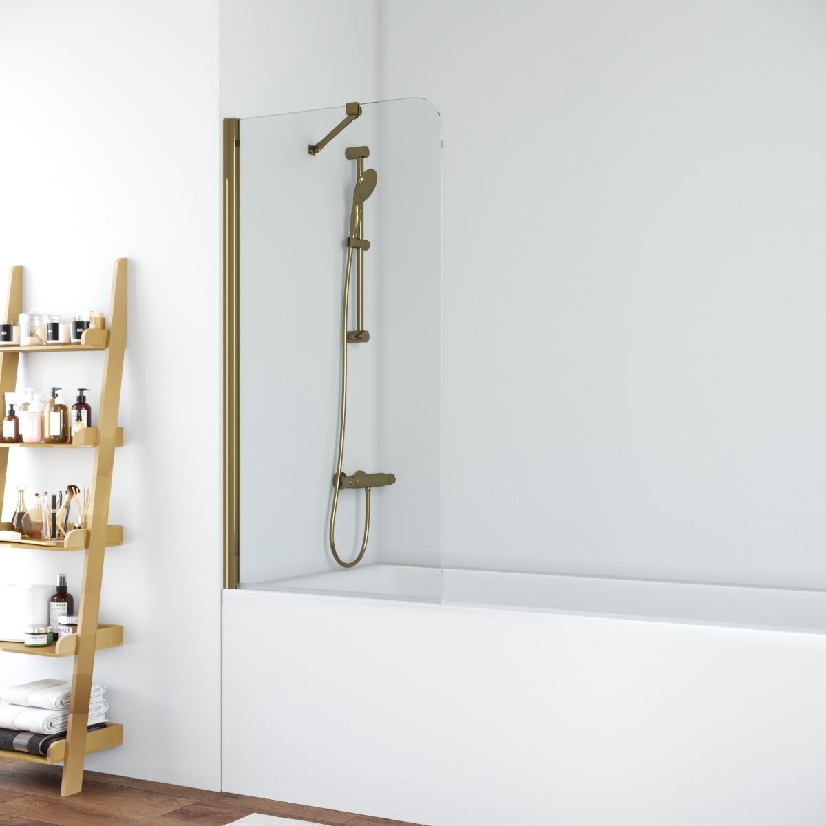 Шторка на ванну Vegas Glass EV NOVO ST 76 05 crystalvision, профиль бронза, стекло crystalvision