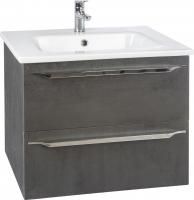 Тумба с раковиной Bellezza Луиджи 60 серая, подвесная, 2 ящика