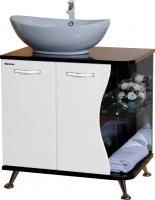 Тумба с раковиной Bellezza Рио 70 L, черно-белая