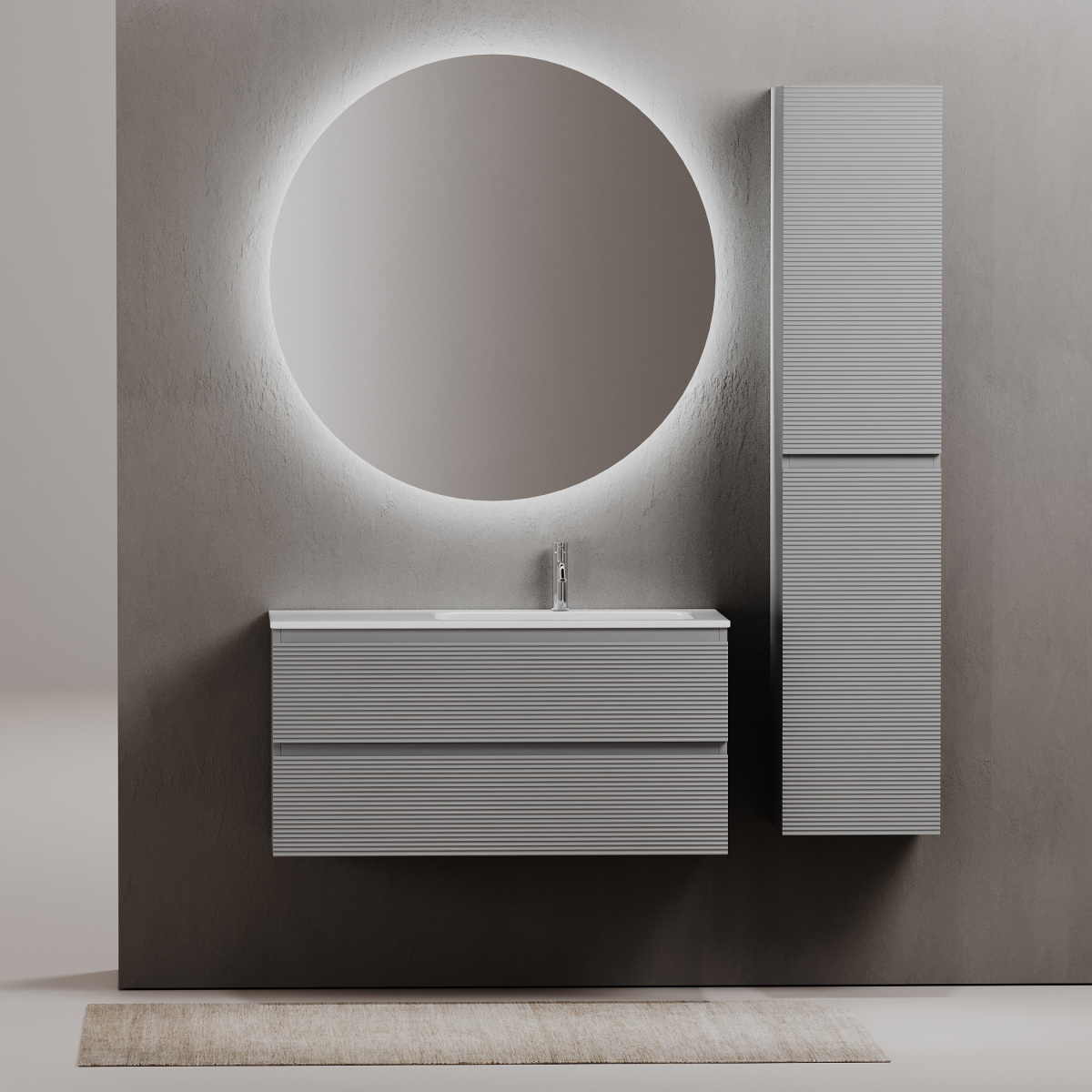 Тумба с раковиной Sancos Folk 120 R ergraut soft