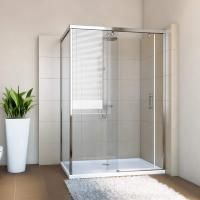 Душевой уголок GuteWetter Slide Rectan GK-863B левая 160x90 см стекло бесцветное, профиль хром