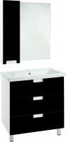 Мебель для ванной Bellezza Пегас 90 напольная, черная