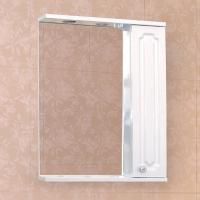 Зеркало-шкаф Misty Александра 55 R белый металлик