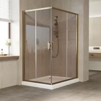 Душевой уголок Vegas Glass ZA-F 120*110 05 05 профиль бронза, стекло бронза