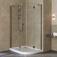 Душевой уголок Vegas Glass AFS-F Lux 100*90 05 01 L профиль бронза, стекло прозрачное