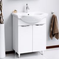 Тумба с раковиной Aqwella Лайн 65 с корзиной для белья