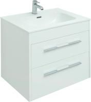 Тумба с раковиной Aquanet Августа 60 белый глянец