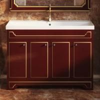 Тумба под раковину Misty Praga 120 бордо патина