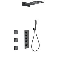 Душевая система Wonzon & Woghand WW-D4100-MB с термостатом