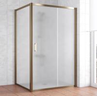 Душевой уголок Vegas Glass ZP+ZPV 120*100 05 10 профиль бронза, стекло сатин