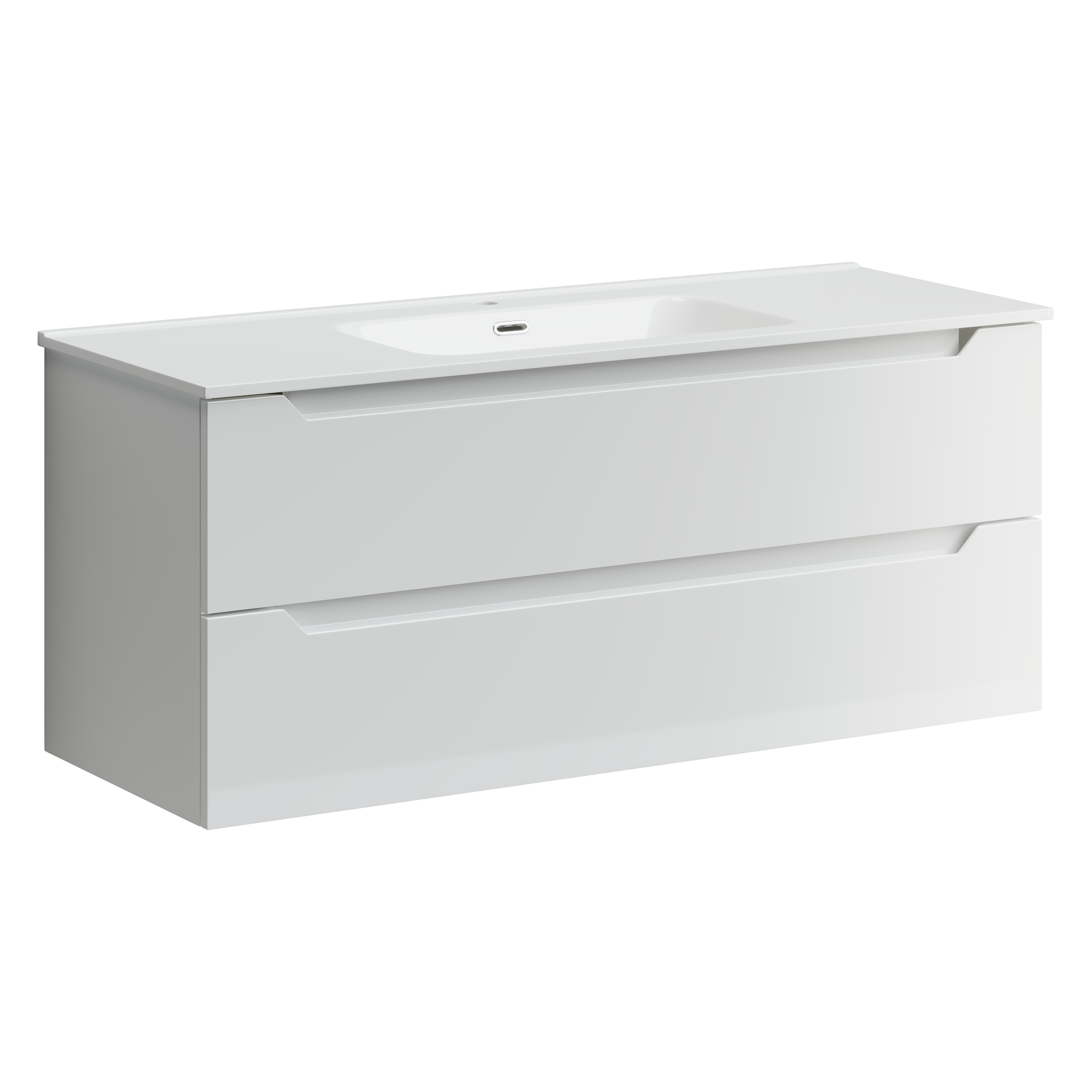 Тумба с раковиной Sancos Norma 2.0 120 белый глянец, подвесная