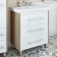 Тумба с раковиной Sanflor Ларго 70, швейцарский вяз, белый