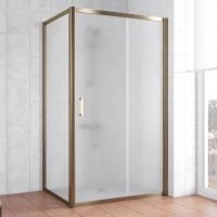 Душевой уголок Vegas Glass ZP+ZPV 110*80 05 10 профиль бронза, стекло сатин