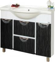 Тумба с раковиной Misty Лорд 85 бело-черная