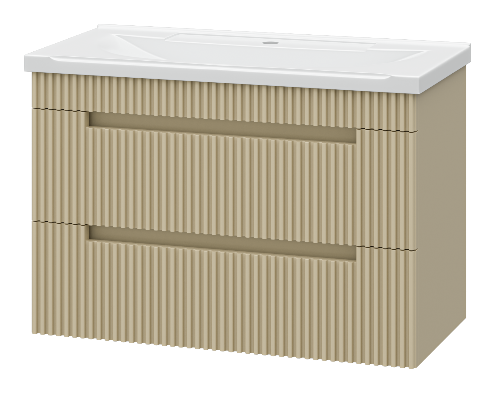 Тумба с раковиной Brevita Ariana 80 подвесная, капучино