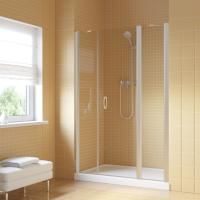 Душевая дверь в нишу Vegas Glass EP-2F LUX 170 07 crystalvision R профиль матовый хром, стекло crystalvision