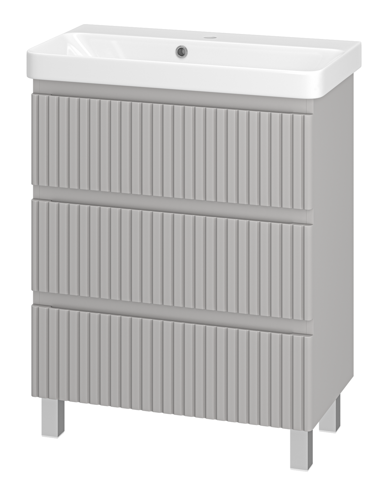 Тумба с раковиной Brevita Victory 70 серый шелк