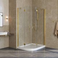 Душевой уголок Vegas Glass AFS-F Lux 110*90 09 01 R профиль золото, стекло прозрачное