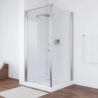 Душевой уголок Vegas Glass EP-Fis 90 08 01 L профиль глянцевый хром, стекло прозрачное