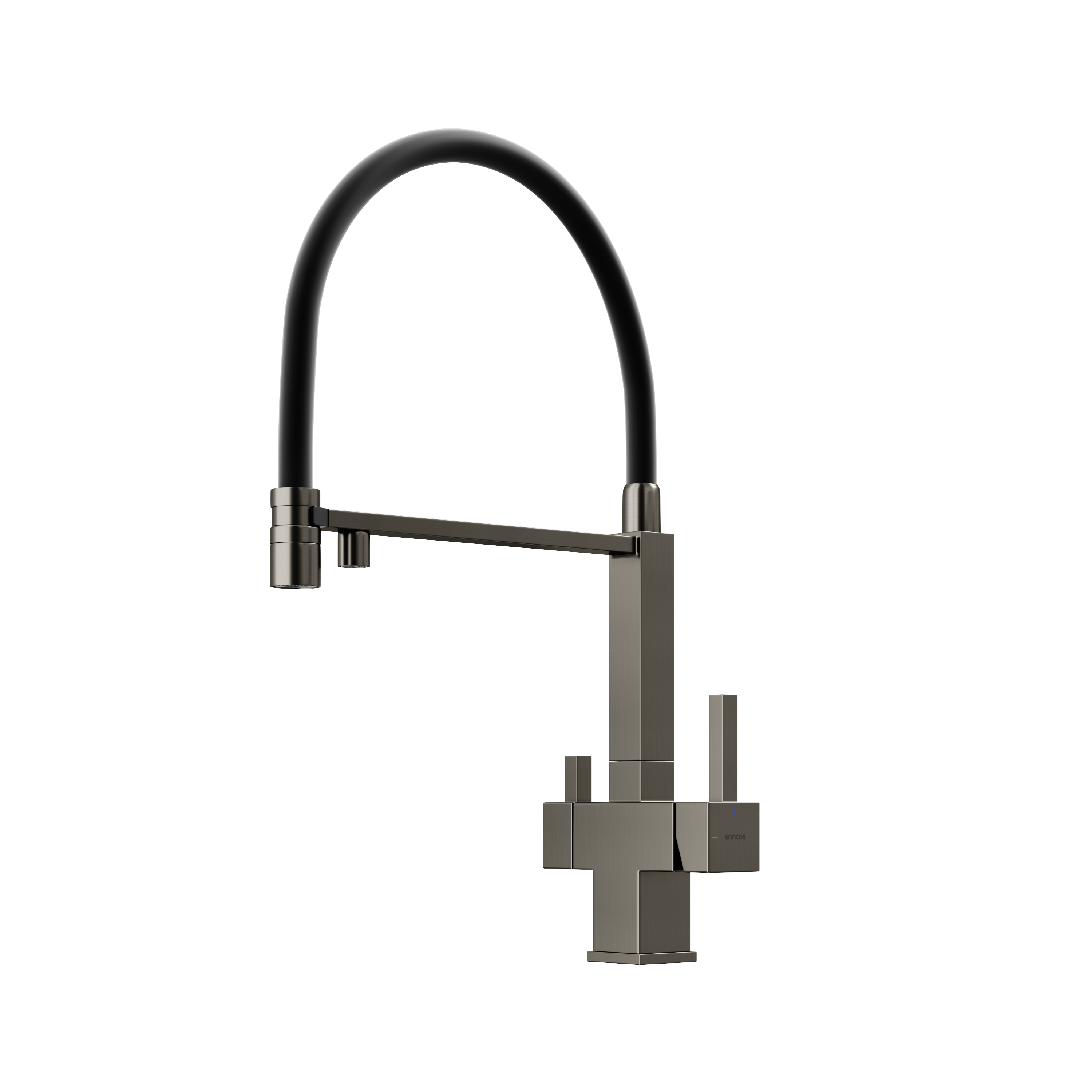 Смеситель для кухни Sancos Moro SC4006GG, вороненая сталь