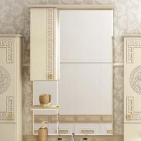 Зеркало-шкаф Misty Olimpia Lux 75 L бежевая патина