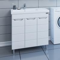 Тумба с раковиной СанТа Родос (Фостер) 80 напольная, 3 дверцы