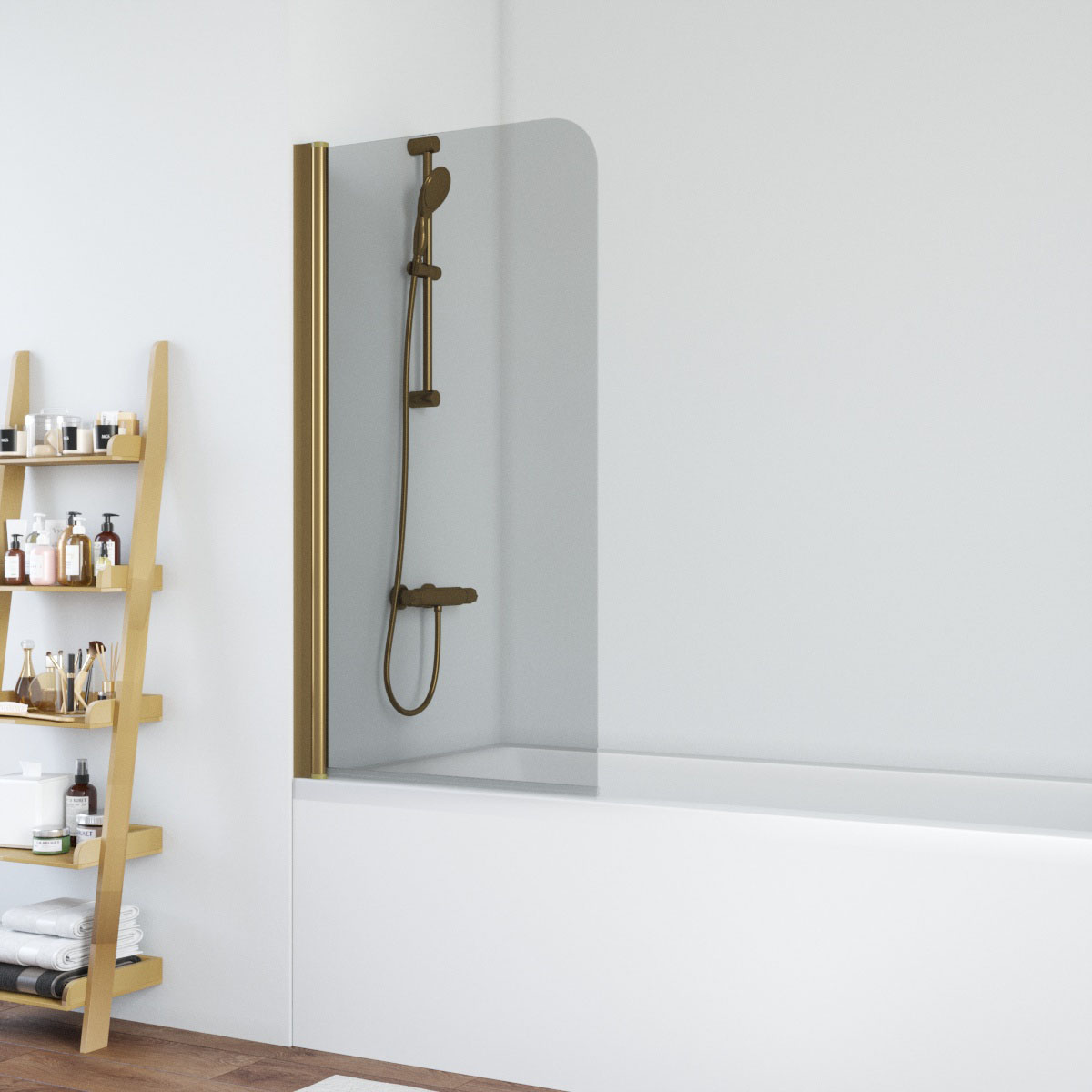 Шторка на ванну Vegas Glass EV 76 05 07, профиль бронза, стекло графит