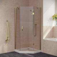 Душевой уголок Vegas Glass AFA-Pen LUX 100 05 05 R профиль бронза, стекло бронза