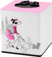 Бокс для салфеток Avanti Chloe 13824E бело-розовый