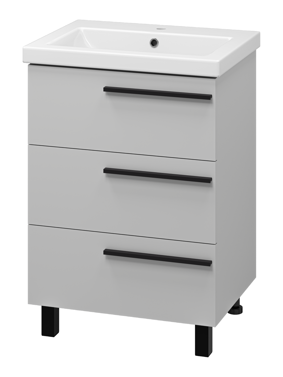 Тумба с раковиной Misty Ненси 60 серая