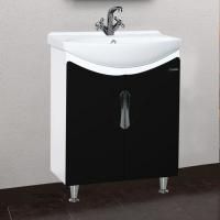 Тумба с раковиной Bellezza Лагуна 65 прямая черная