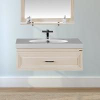 Тумба с раковиной Misty Европа 90 бежевая эмаль