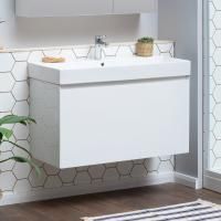 Тумба с раковиной Aquanet Йорк 100 белая