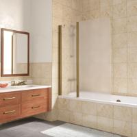 Шторка на ванну Vegas Glass E2V LUX ST 125 05 10 L профиль бронза, стекло сатин