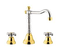 Смеситель для раковины Fiore Margot 26CO0637, хром/золото