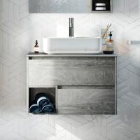 Тумба с раковиной Stworki Карлстад 75 дуб рошелье, роверелла