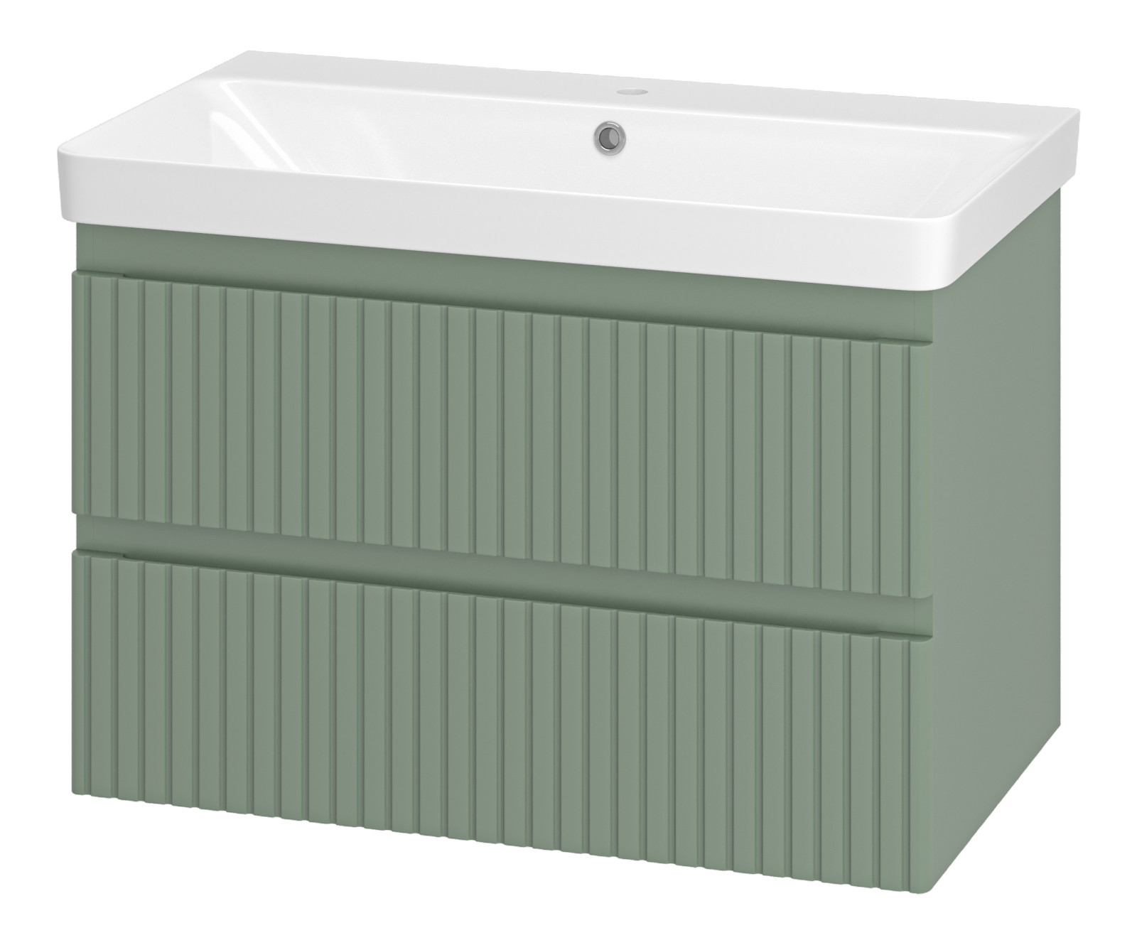 Тумба с раковиной Brevita Victory 80 подвесная, зеленая