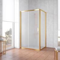 Душевой уголок Vegas Glass ZP+ZPV TUR NOVO 110*70 09 10 профиль золото глянцевое, стекло сатин