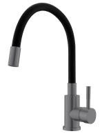 Смеситель для кухни Esko Snake K44Grafit гибкий излив