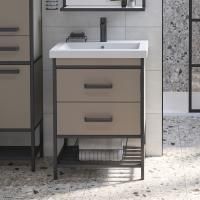 Тумба с раковиной Sanflor Норд 60 тауп с раковиной Como 60