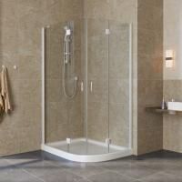 Душевой уголок Vegas Glass AFS-F Lux 120*100 01 01 L профиль белый, стекло прозрачное