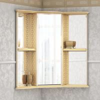 Зеркало-шкаф Misty Olimpia Lux 60 угловой L бежевая патина