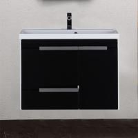 Тумба с раковиной Aquanet Тиволи 90 черная