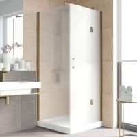 Душевой уголок Vegas Glass AFP-Fis Lux 90 05 10 R профиль бронза, стекло сатин