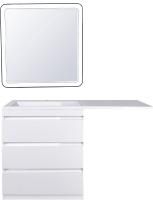 Мебель для ванной Style Line Даллас 150 Люкс Plus напольная, белая, 3 ящика